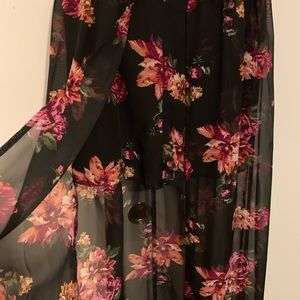 Floral maxi dress/romper